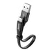 Baseus Nimble flat cable USB / USB-C cable with holder 2A 0.23M black (CATMBJ-01) - Cell phone