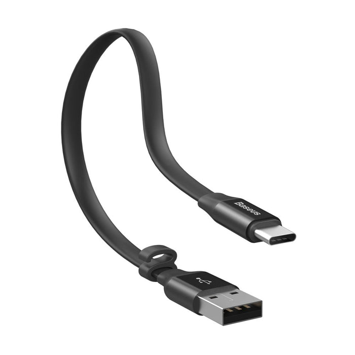 Baseus Nimble flat cable USB / USB-C cable with holder 2A 0.23M black (CATMBJ-01) - Cell phone