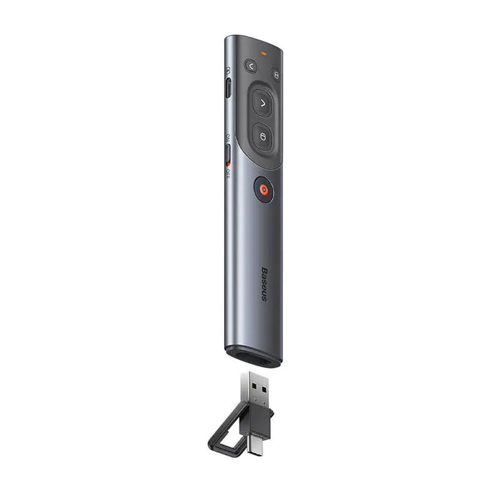 Baseus Orange Dot Multifunctional remote control for presentation with a red laser pointer - gray - Laser pointers<<<IT