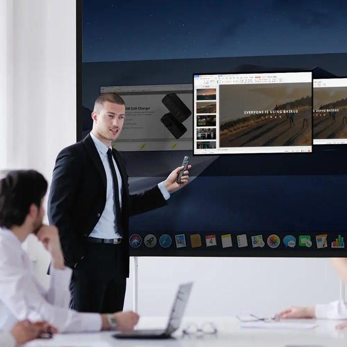 Baseus Orange Dot Multifunctionale remote control for presentation with a laser pointer - gray - Laser pointers<<<IT