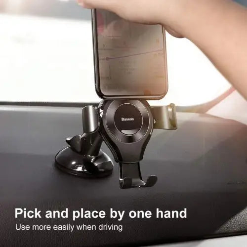 Baseus Osculum gravitational phone holder (black) - Car mount<<<Accessories<<<Основна<<<DunaXML&&&Phone holders<<<Car