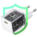 Baseus Palm 1C 20W Wall Charger (with Baseus Mini White USB-C 60W (20V/3A) 1m Cable) - White - Cell phone USB