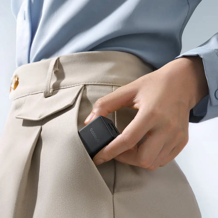 Baseus Palm 20W USB-C USB-A Wall Charger - Black - Cell phone USB charger<<<HurtelXML&&&Travel