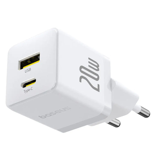 Baseus Palm 20W USB-C USB-A Wall Charger - White - Cell phone USB charger<<<HurtelXML