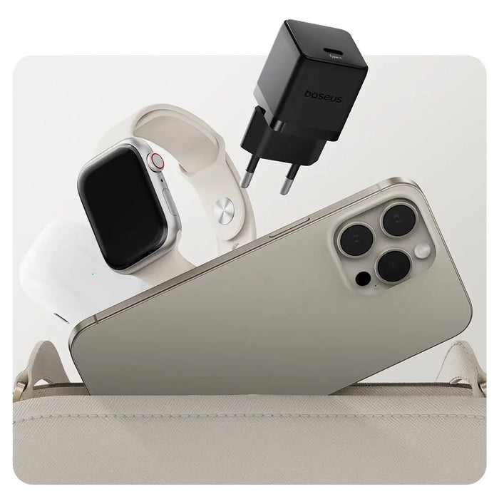 Baseus Palm 20W USB-C Wall Charger - Black - Cell phone USB charger<<<HurtelXML&&&Travel