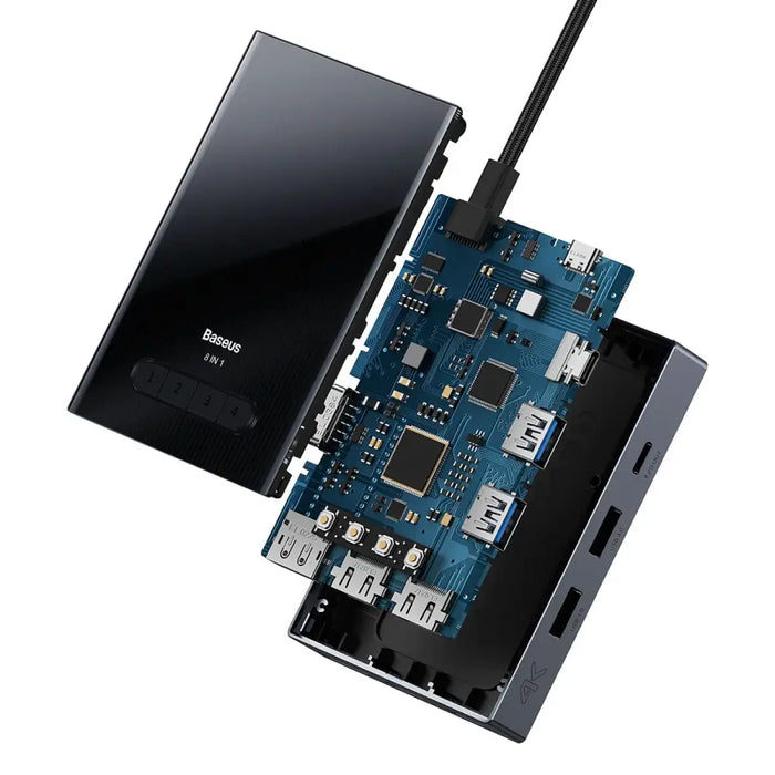 Baseus PioneerJoy 8-in-1 USB-C hub HDMI 4K@60Hz + HDMI 4K@30Hz + DisplayPort 8K@30Hz + VGA + 2 x USB-A 3.0 + 2 x USB-C