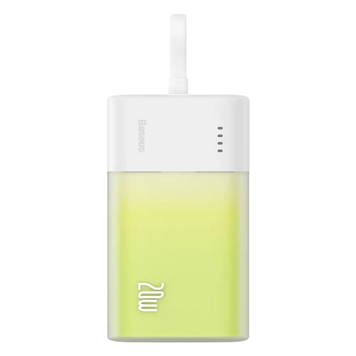 Baseus Popsicle 5200mAh 20W Powerbank with Built-in Lightning Cable (+ White Baseus Simple USB-C - USB-C