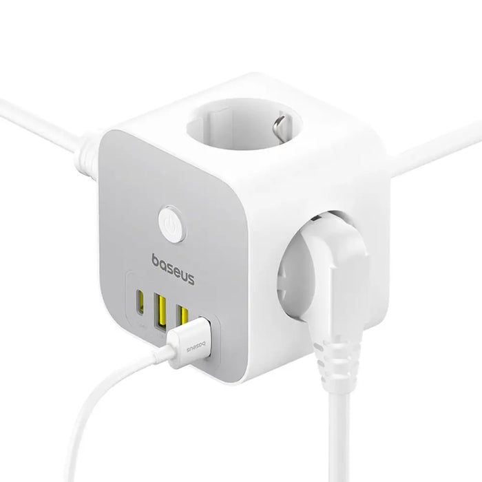 Baseus PowerCombo 7 in 1 Power Strip Cube 3 AC + 3 x USB-A + 1 x USB-C 20W 1.5 m - white - Cables and tapes<<<HurtelXML
