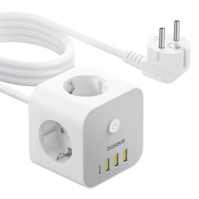 Baseus PowerCombo 7 in 1 Power Strip Cube 3 AC + 3 x USB-A + 1 x USB-C 20W 1.5 m - white - Cables and tapes<<<HurtelXML