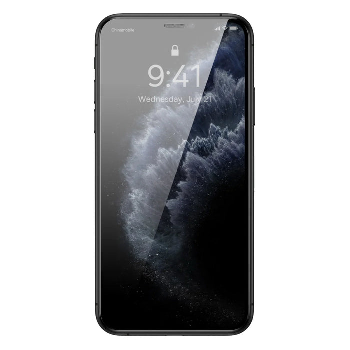 Baseus Privacy Anti Spy tempered glass for iPhone 11 Pro Max / iPhone XS Max with positioner - Cell phone tempered