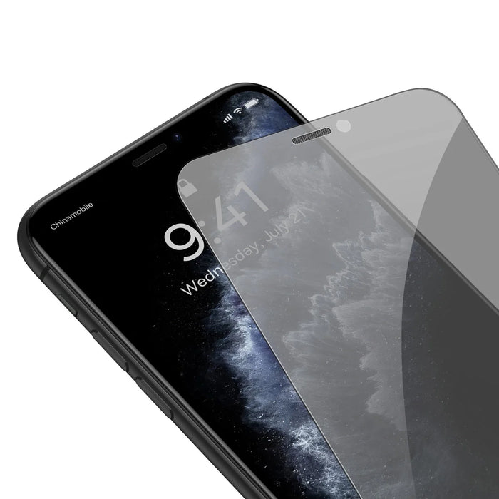 Baseus Privacy Anti Spy tempered glass for iPhone 11 Pro Max / iPhone XS Max with positioner - Cell phone tempered