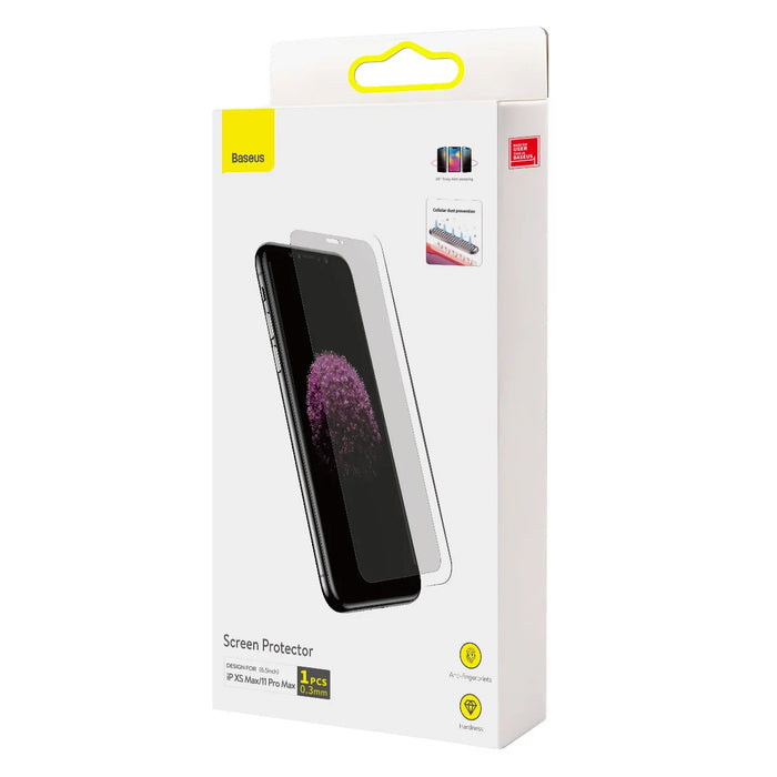 Baseus Privacy Anti Spy tempered glass for iPhone 11 Pro Max / iPhone XS Max with positioner - Cell phone tempered
