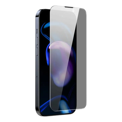 Baseus Privacy Tempered Glass for iPhone 14 Pro Full Screen 0.3mm Privacy Filter Anti Spy + Mounting Frame - Cell phone