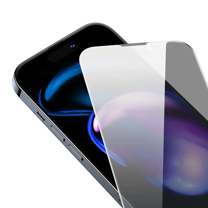 Baseus Privacy Tempered Glass for iPhone 14 Pro Full Screen 0.4mm Privacy Filter Anti Spy + Mounting Kit - Cell phone