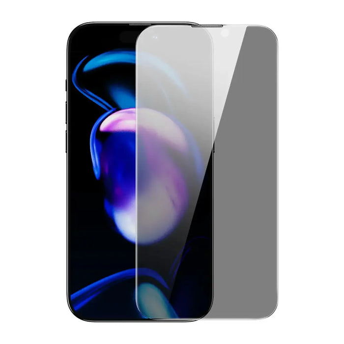 Baseus Privacy Tempered Glass for iPhone 14 Pro Full Screen 0.4mm Privacy Filter Anti Spy + Mounting Kit - Cell phone