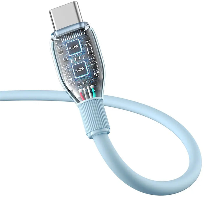Baseus Pudding 100W USB-A - USB-C Cable 2m - Blue - Cell phone cables<<<HurtelXML