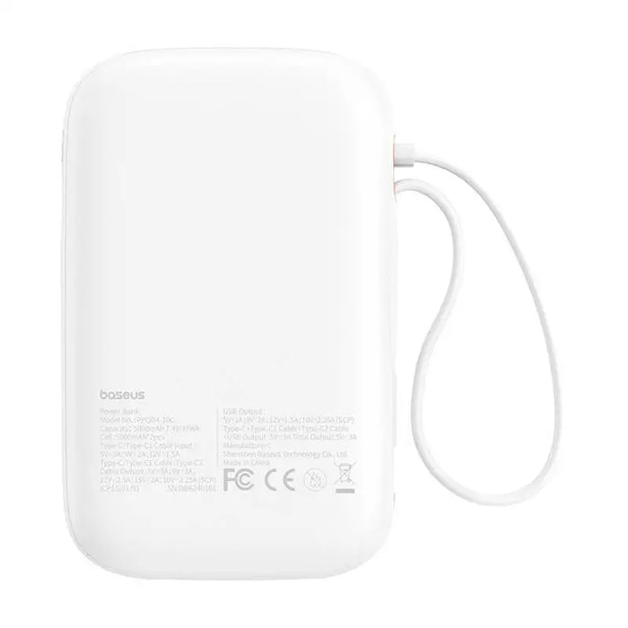 Baseus QPow 2 10000mAh 30W powerbank (white) - Powerbanks<<<GSM