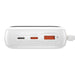 Baseus Qpow Digital Display powerbank with fast charging 20000mAh 22.5W QC/PD/SCP/FCP with built-in USB-C cable white