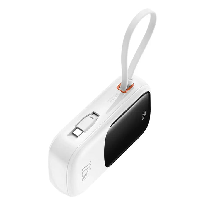 Baseus Qpow Pro+ 20000mAh 22.5W powerbank with built-in USB-C cable and display - white - Powerbanks<<<HurtelXML