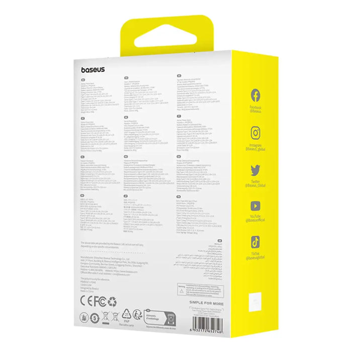 Baseus Qpow Pro+ 20000mAh 22.5W powerbank with built-in USB-C cable and display - black - Powerbanks<<<HurtelXML