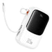 Baseus Qpow Pro+ 20000mAh 22.5W powerbank with built-in USB-C cable and display - white - Powerbanks<<<HurtelXML