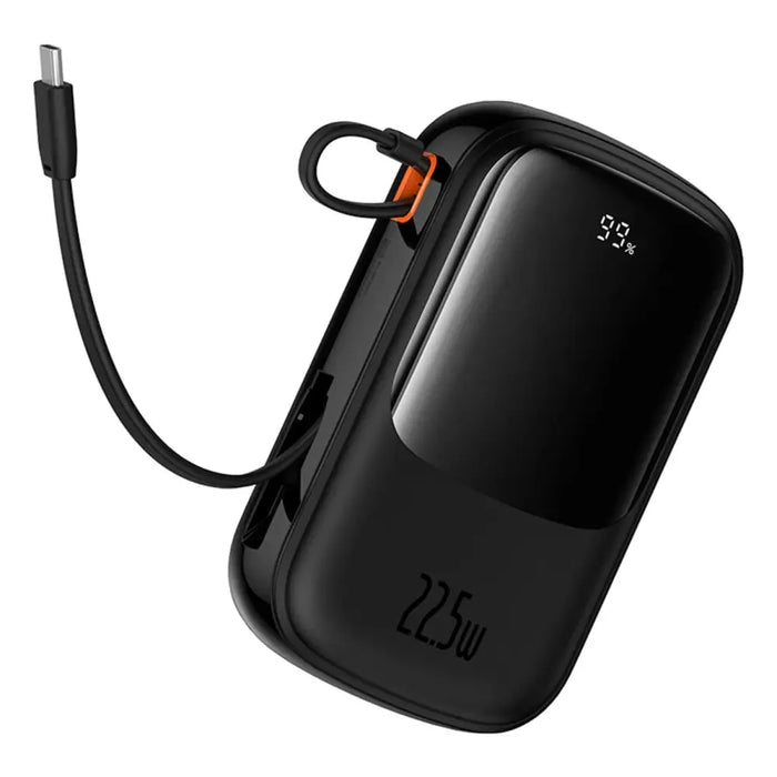 Baseus Qpow Pro+ 20000mAh 22.5W powerbank with built-in USB-C cable and display - black - Powerbanks<<<HurtelXML