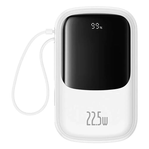 Baseus Qpow Pro+ 20000mAh 22.5W powerbank with built-in USB-C cable and display - white - Powerbanks<<<HurtelXML