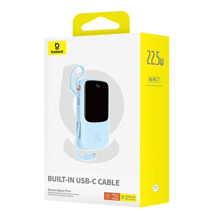 Baseus Qpow Pro+ 22.5W 10000mAh USB-C Power Bank - Blue - Powerbanks<<<HurtelXML
