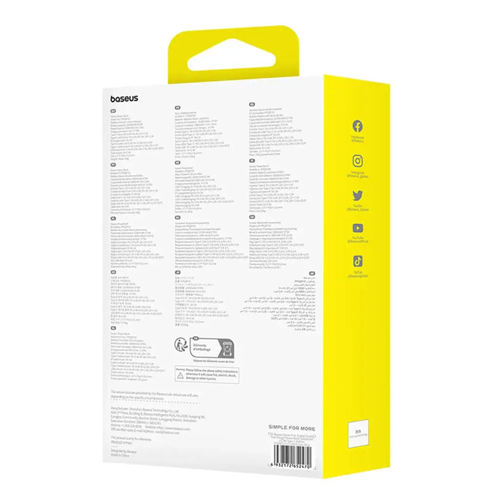 Baseus Qpow Pro+ 22.5W 10000mAh USB-C Power Bank - Blue - Powerbanks<<<HurtelXML