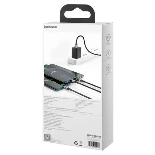 Baseus Rapid Series 3-in-1 cable USB-C For M + L + T 20W 1.5m Black - Combo Cables<<<USB cables<<<GSM