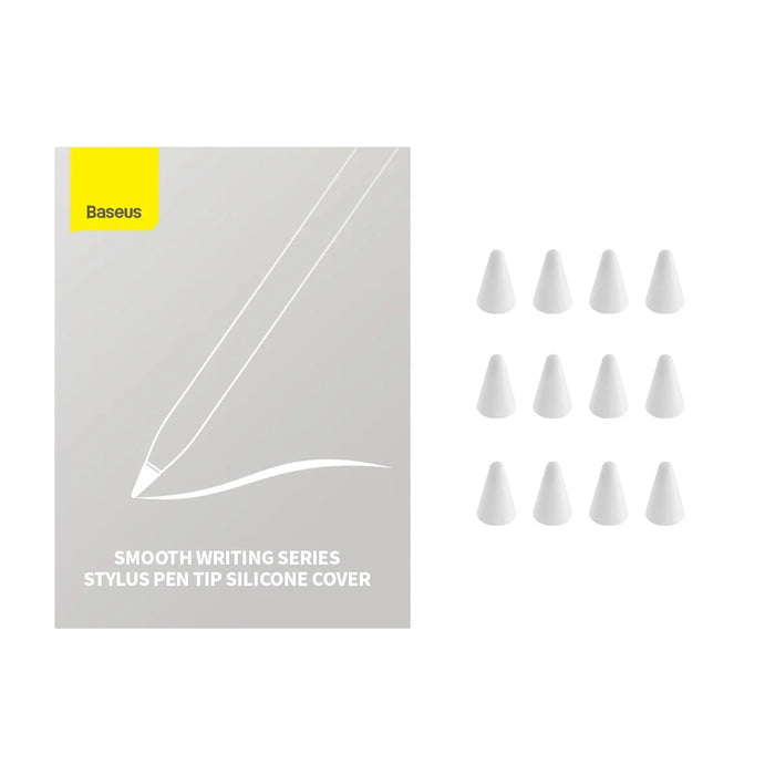 Baseus replaceable silicone tips for a stylus 12pcs. white (soft) - Cell phone stylus
