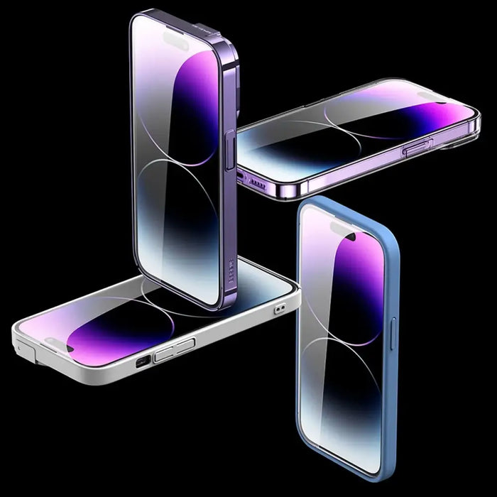 Baseus Set of 2x Tempered Glass for iPhone 14 Pro Full Screen with Speaker Cover 0.3mm + Mounting Frame - Cell phone