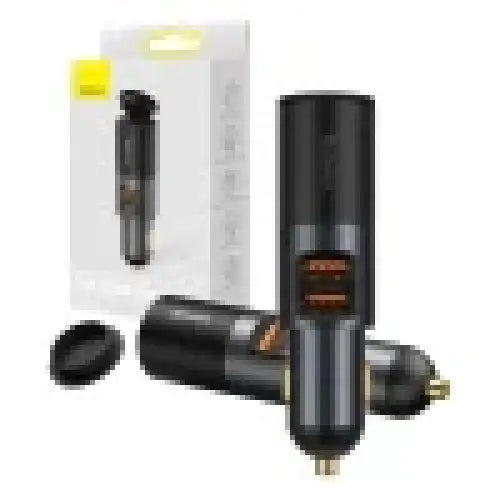 Baseus Share Together Fast Charge Car Charger with Cigarette Lighter Expansion Port 2x USB 120W (Gray) - Car
