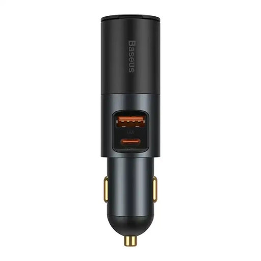 Baseus Share Together Fast Charge Car Charger with Cigarette Lighter Expansion Port 2x USB 120W (Gray) - Car