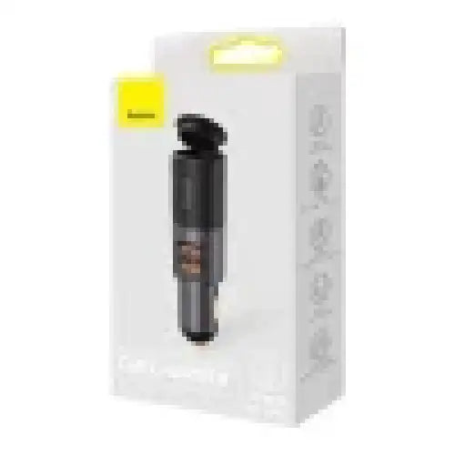 Baseus Share Together Fast Charge Car Charger with Cigarette Lighter Expansion Port 2x USB 120W (Gray) - Car