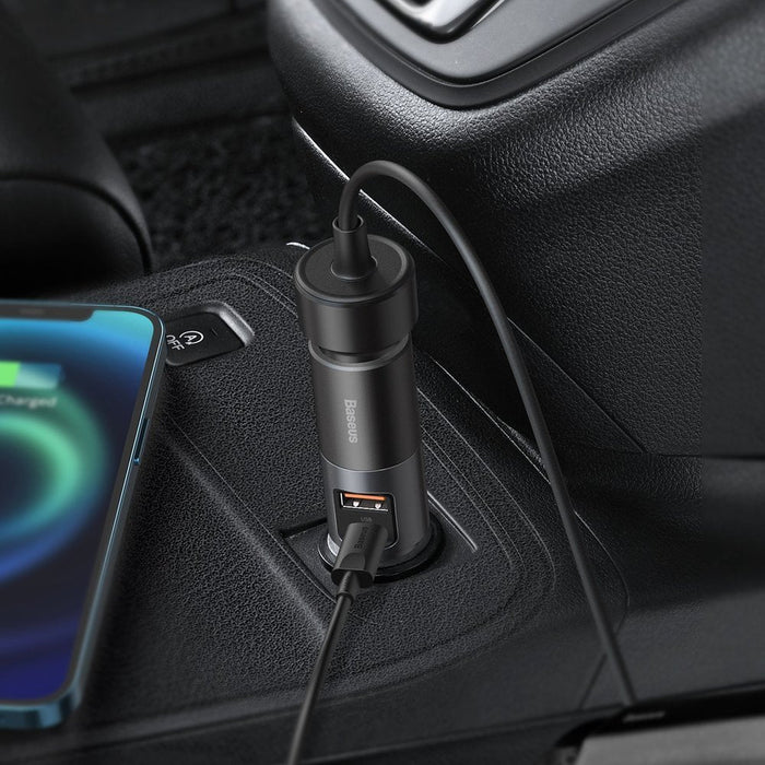 Baseus Share Together USB / USB Type C / cigarette lighter socket car charger 120W Quick Charge Power Delivery gray