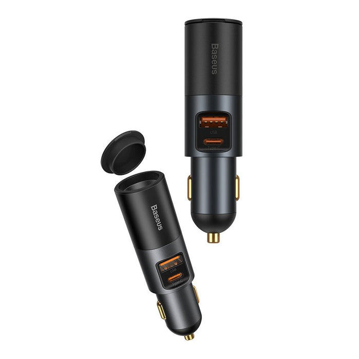 Baseus Share Together USB / USB Type C / cigarette lighter socket car charger 120W Quick Charge Power Delivery gray
