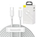 Baseus Simple Wisdom Data Cable Kit USB-C to Lightning PD 20W (2PCS/Set) 1.5m White - USB-C to Lightning<<<USB