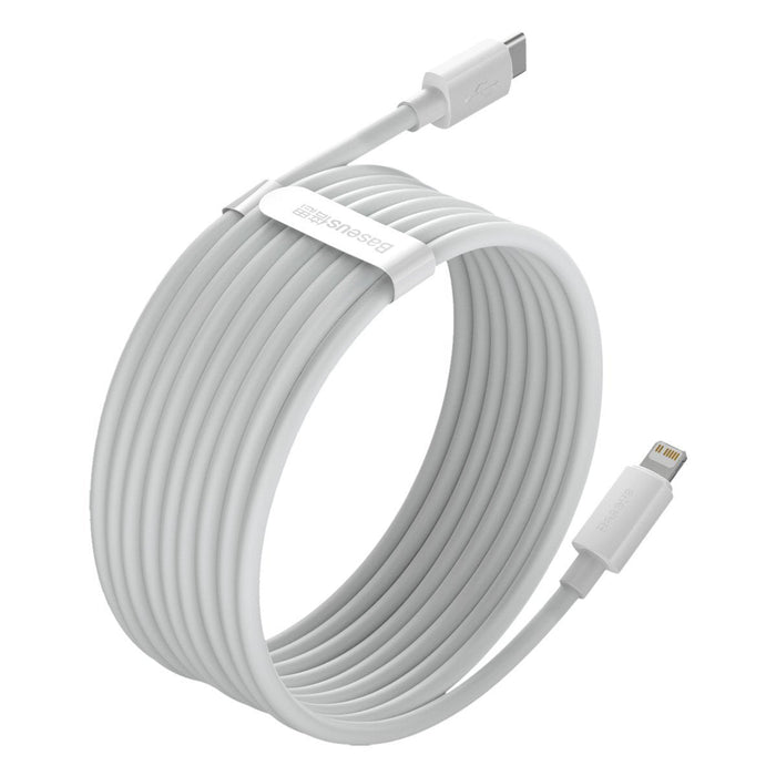 Baseus Simple Wisdom Data Cable Kit USB-C to Lightning PD 20W (2PCS/Set) 1.5m White - USB-C to Lightning<<<USB