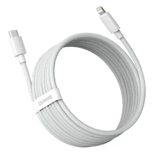 Baseus Simple Wisdom Data Cable Kit USB-C to Lightning PD 20W (2PCS/Set) 1.5m White - USB-C to Lightning<<<USB