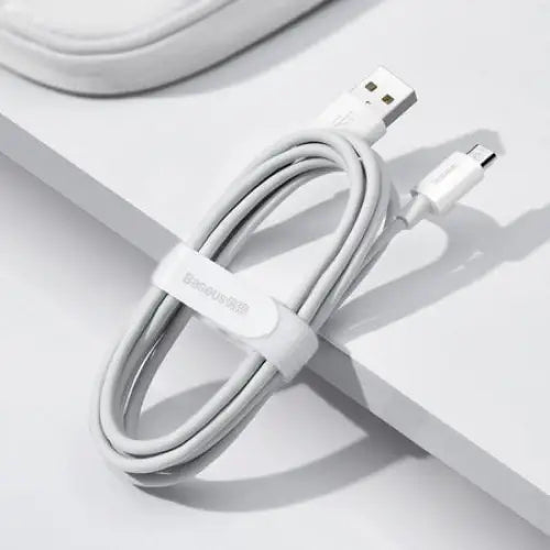 Baseus Simple Wisdom Data Cable Kit USB to Micro 2.1A (2PCS/Set) 1.5m White - USB to Micro USB<<<USB cables<<<GSM