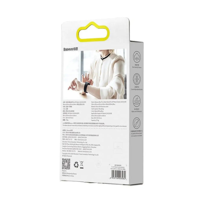 Baseus Slip-Thru strap band bracelet for Apple Watch 3/4/5/6/SE 38mm/40mm black (LBWSE-01) - Cell phone cases