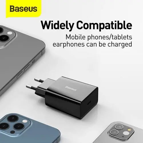 Baseus Speed Mini Quick Charger USB-C PD 3A 20W (black) - Travel Charger<<<Accessories<<<Основна<<<DunaXML&&&mains
