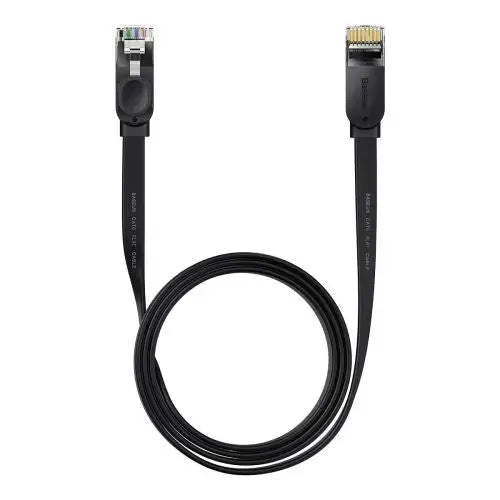 Baseus Speed Six flat network cable RJ45 1000Mbps 2m black (WKJS000101)