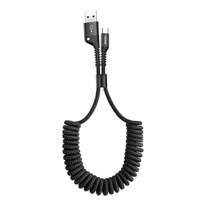 Baseus Spring-loaded USB-C cable 1m 2A (Black) - USB to USB-C<<<USB cables<<<GSM Accessories<<<InnproXML&&&Cell phone
