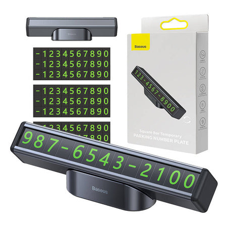 Baseus Square Bar Temporary Parking Number Plate (Black) - Other<<<Car accessories<<<InnproXML