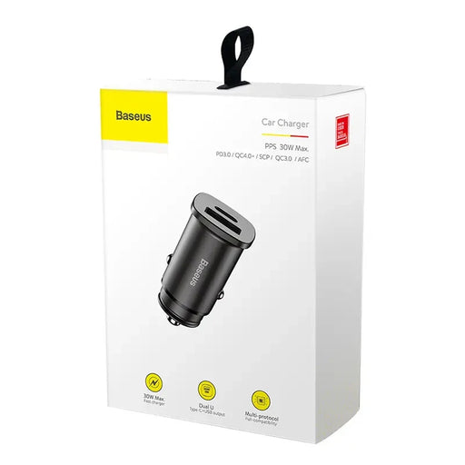 Baseus Square Car Charger PPS QC4.0 / PD3.0 5A 30W (black) - Car chargers<<<Chargers<<<GSM