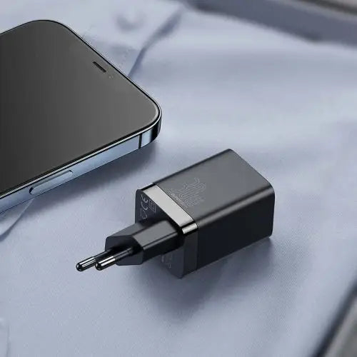 Baseus Super Si Pro Quick Charger USB + USB-C 30W (black) - Travel Charger<<<Accessories<<<Основна<<<DunaXML&&&Cell