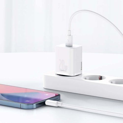 Baseus Super Si Quick Charger 1C 20W (white) - Travel Charger<<<Accessories<<<Основна<<<DunaXML&&&mains