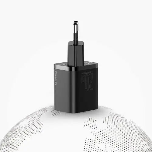 Baseus Super Si Quick Charger 1C 20W with USB-C cable for Lightning 1m (white) - Travel